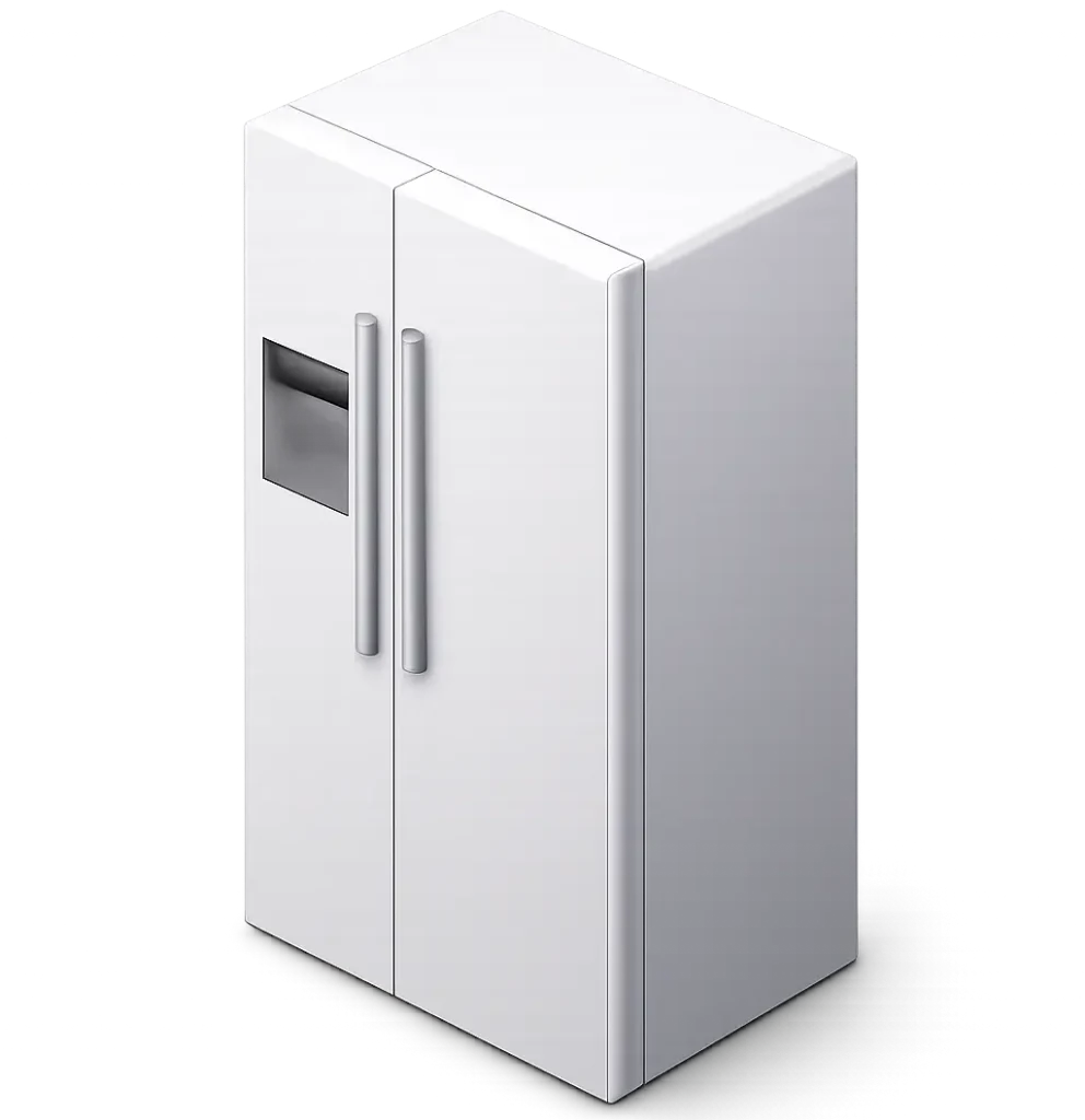 White refrigerator for appliance delivery in Oslo.
